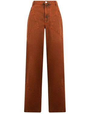 Alberta Ferretti Wide Jeans - Brown