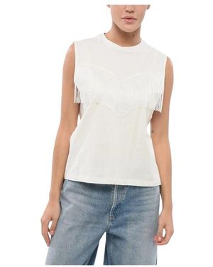 Pinko Sleeveless Tops - Bianco