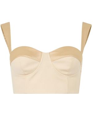 Moschino Sleeveless Tops - Natural
