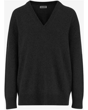 Jil Sander V-Neck Knitwear - Zwart