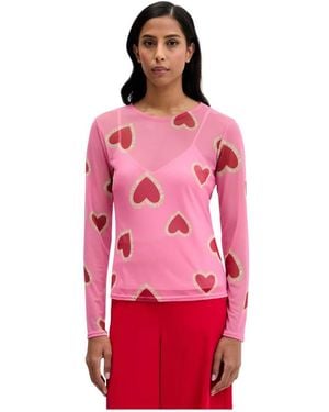 Never Fully Dressed Long Sleeve Tops - Rosa