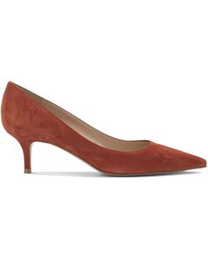 Gianvito Rossi Schoenen ,Oranje ,Suède 55 Kitten Hakken Pumps - Rood