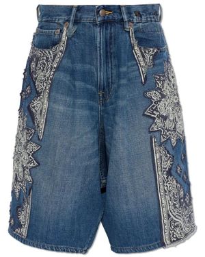 R13 Jesse Denim Short - Blauw