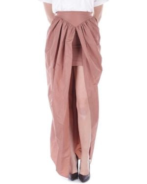 Pinko Rokken ,Bruin ,Bottoncino Skirt Taffeta - Roze