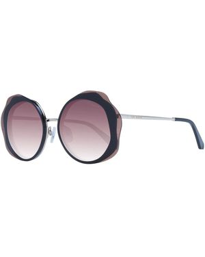Ted Baker Accessoires ,Zwart ,Zwarte Ronde Zonnebril Voor Vrouwen - Paars
