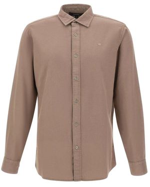 G-Star Overhemden ,Bruin ,Katoen Clean Regular Shirt