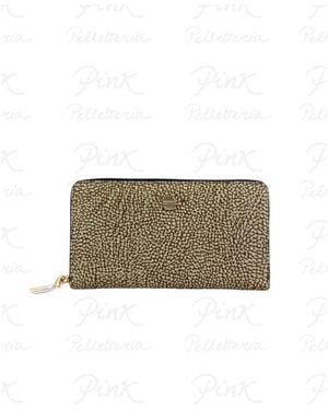 Borbonese Large Zip Around Wallet - Naturel