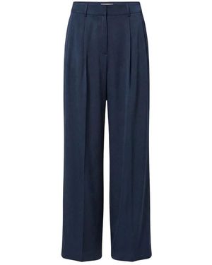 Michael Kors Satijnen Broek Met Wijde Pijpen - Blauw