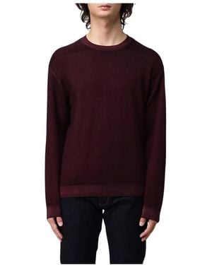 Emporio Armani Truien & Vesten ,Rood ,Wol Em 006263 Ronde Hals Gebreide Kleding