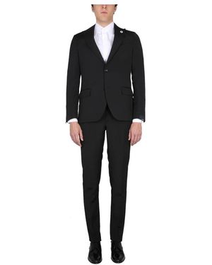 Lardini Single-Breasted Jurk - Zwart