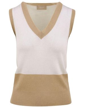 Drumohr V-Neck Knitwear - Natural