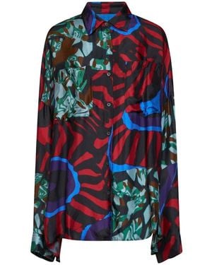 Dries Van Noten Overhemden ,Veelkleurig Overhemden - Zwart