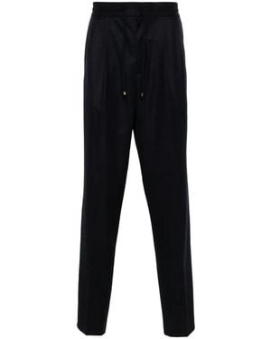 Brunello Cucinelli Broeken ,Blauw ,Wol Vilten Broek - Zwart
