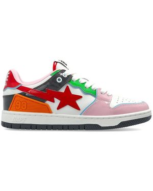 A Bathing Ape Schoenen ,Veelkleurig ,Leer Sta Leren Sneakers - Meerkleurig