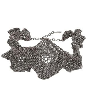 Brunello Cucinelli Eleganter Silberschmuck Halskette - Grau