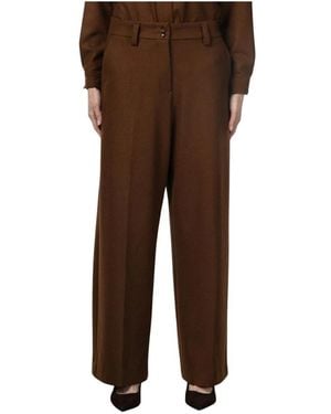 Mason's Wide Trousers - Marrón