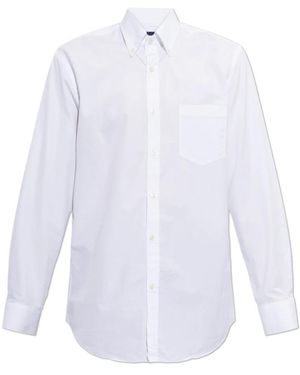 Paul & Shark Overhemden ,Wit ,Katoen Shirt Met Zak