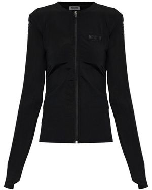 Moschino Fitness ,Zwart ,Leer Active Line Top