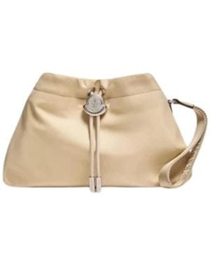Moncler Trick Drawstring Clutch Bag - Natur
