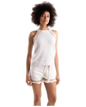 PHO® Firenze Tanktop Im Strick-Look - Weiß