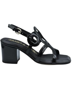 Janet & Janet High Heel Sandals - Black