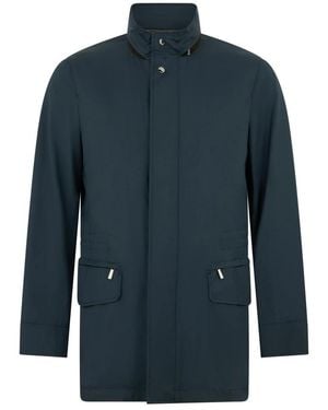 Moorer Single-Breasted Coats - Blue