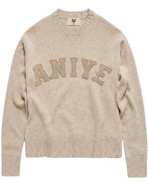 Aniye By Round-Neck Knitwear - Natural