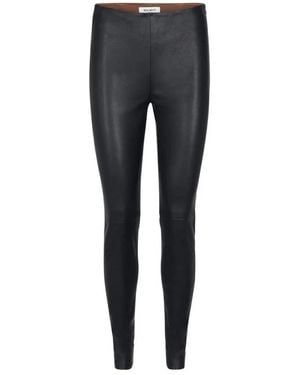 Mos Mosh Leather Trousers - Grey