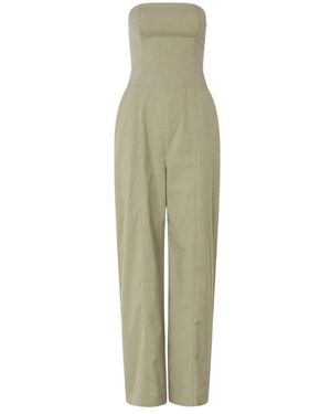 Samsøe & Samsøe Schlank geschnittener jumpsuit mit ausgestelltem bein - Grün
