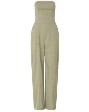 Samsøe & Samsøe Slim-Fit Jumpsuit Met Uitlopende Pijpen - Groen