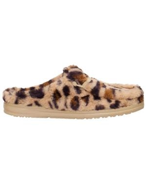 HEYDUDE Wendy Slipper Leo Fur - Braun