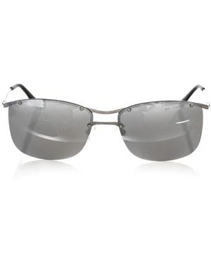 Frankie Morello Clubmaster Sonnenbrille Mit Verspiegeltem Grauem Glas