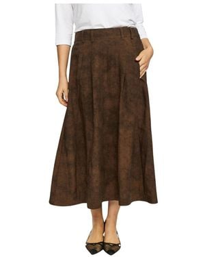 2-Biz Midi Skirts - Brown