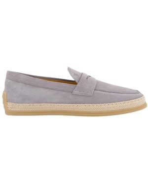 Tod's Rafia Mokassin - Grau