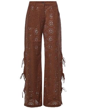 MC2 Saint Barth Wijde Broek - Bruin