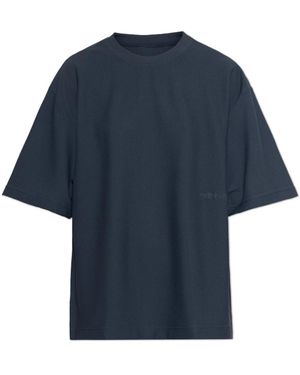 Rethinkit Studios Tops ,Blauw ,Oversized T-Shirt Met Geborduurd Logo