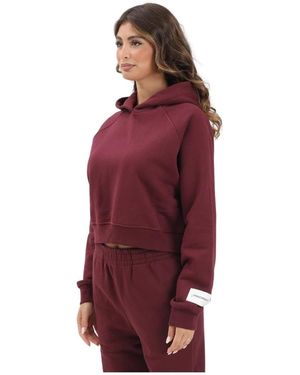 hinnominate Cropped Hooded Sweatshirt - Rood