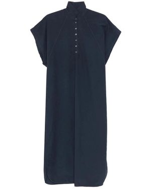 Barena Jurk Met Knoopsluiting - Blauw