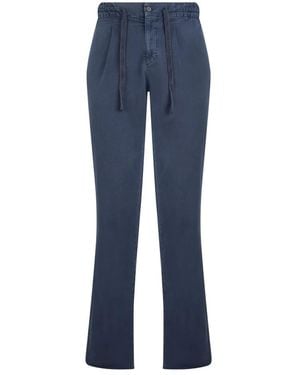 Fedeli Straight Trousers - Blu