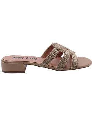 Bibi Lou Heeled Mules - Brown