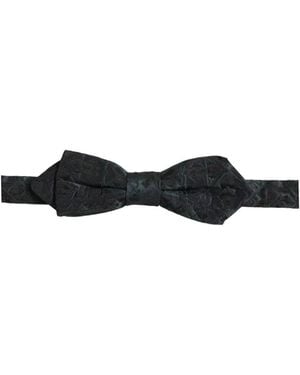 Dolce & Gabbana Vorgebundene Jacquard-Fliege - Schwarz