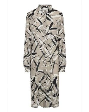 Kaffe Shirt Dresses - Gray
