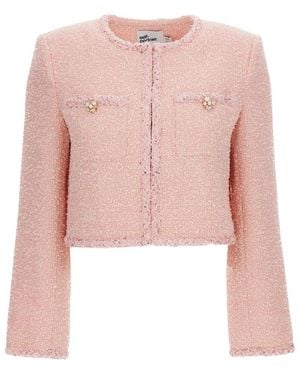 Self-Portrait Tweed Jackets - Pink
