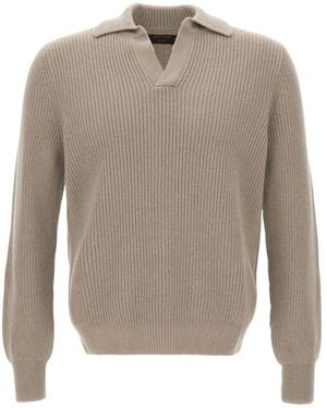 Gran Sasso Polo Shirts - Grey