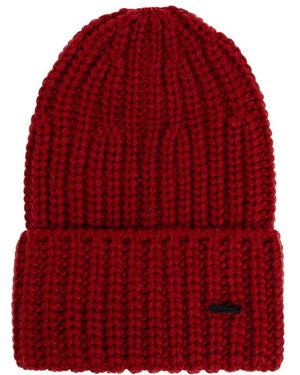DSquared² Wollmütze Mit Patch - Rot