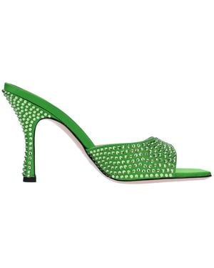 Gedebe Heeled Mules - Verde