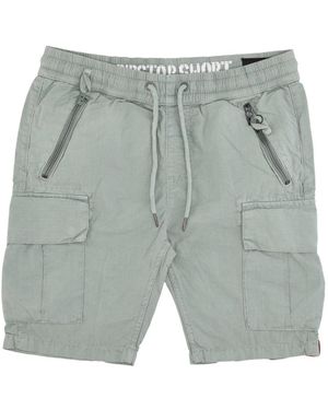 Alpha Industries Korte Broeken ,Groen ,Katoen Ripstop Jogger Korte Broek Groen - Grijs