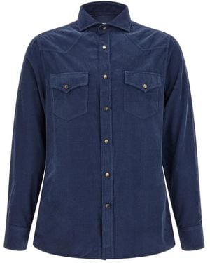 Brunello Cucinelli Casual Shirts - Blue