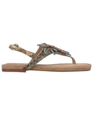Alma En Pena. Flat Sandals - Brown