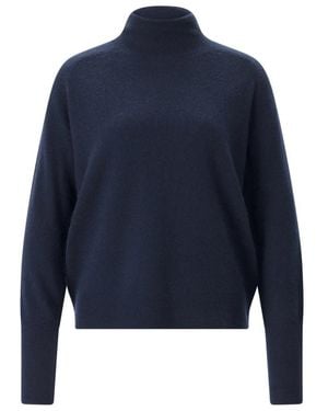 SMINFINITY Rollkragenpullover Aus Kaschmir Baumwolle - Blau